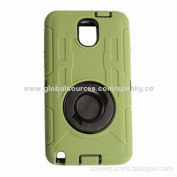 Hot selling three-in-one case with ring-pull for Samsung Note 3